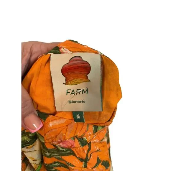 FARM RIO Caipirinha Tiered Cotton Midi Skirt Size Medium NWOT - Picture 6 of 6